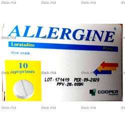 ALLERGINE 10MG COMPRIME BOITE DE 15