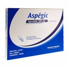 ACETYLSALICYLATE DE LYSINE 500 mg/ 5 ml pdre susp. inj. + solvant 