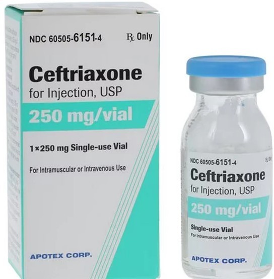 CEFTRIAXONE 250 mg amp. inj. + SOLVANT bte/1